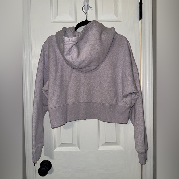 Adidas Purple Cropped Hoodie Sweatshirt - Picture 7 of 10